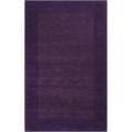 Hand-crafted Purple Tone-On-Tone Bordered Wool Area Rug - 7'6 x 9'6