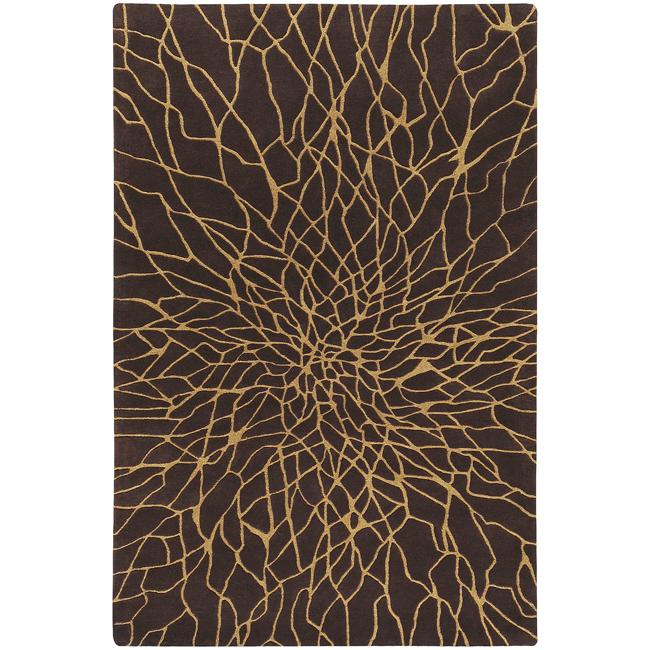 Hand tufted Brooklyn Chocolate Wool Rug (5 X 8)