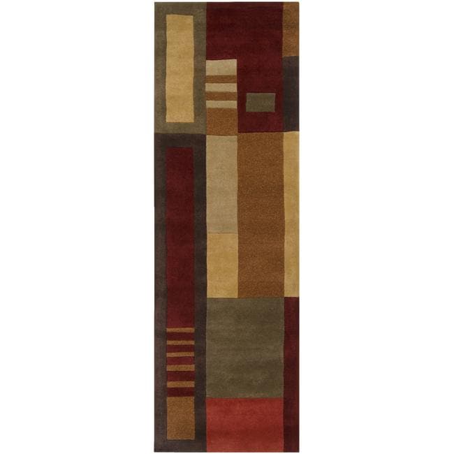 Hand tufted Brooklyn Chocolate Wool Rug (26 X 8)