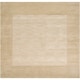 preview thumbnail 48 of 105, Hand Loomed Odessa Solid Bordered Tone-On-Tone Wool Area Rug 8' Square/Surplus - Beige - Square