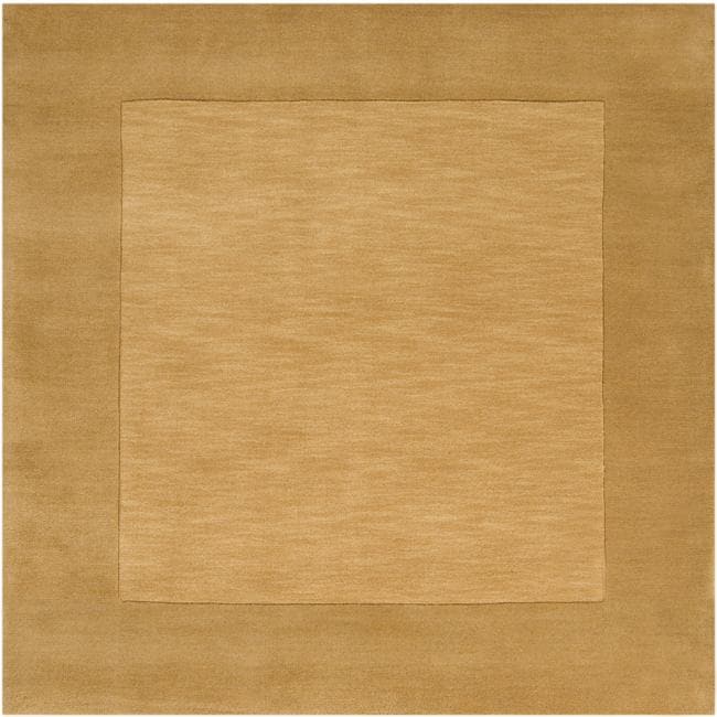 Hand crafted Tone on tone Bordered Wool Rug (99 X 99)