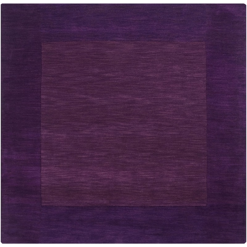 Hand Loomed Odessa Solid Bordered Tone-On-Tone Wool Area Rug