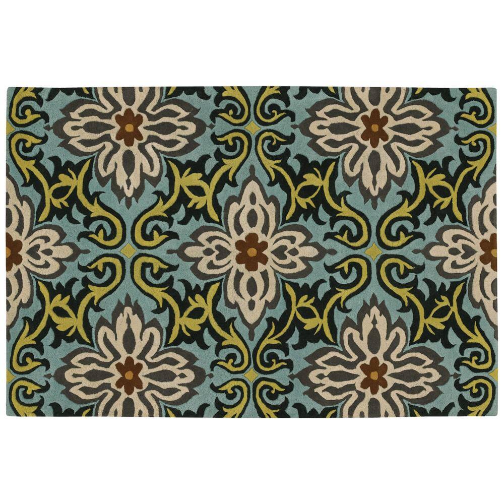 Amy Butler Hand-tufted Floral New Zealand Wool Rug (7'9 x 10'6) - 7'9 x 10'6