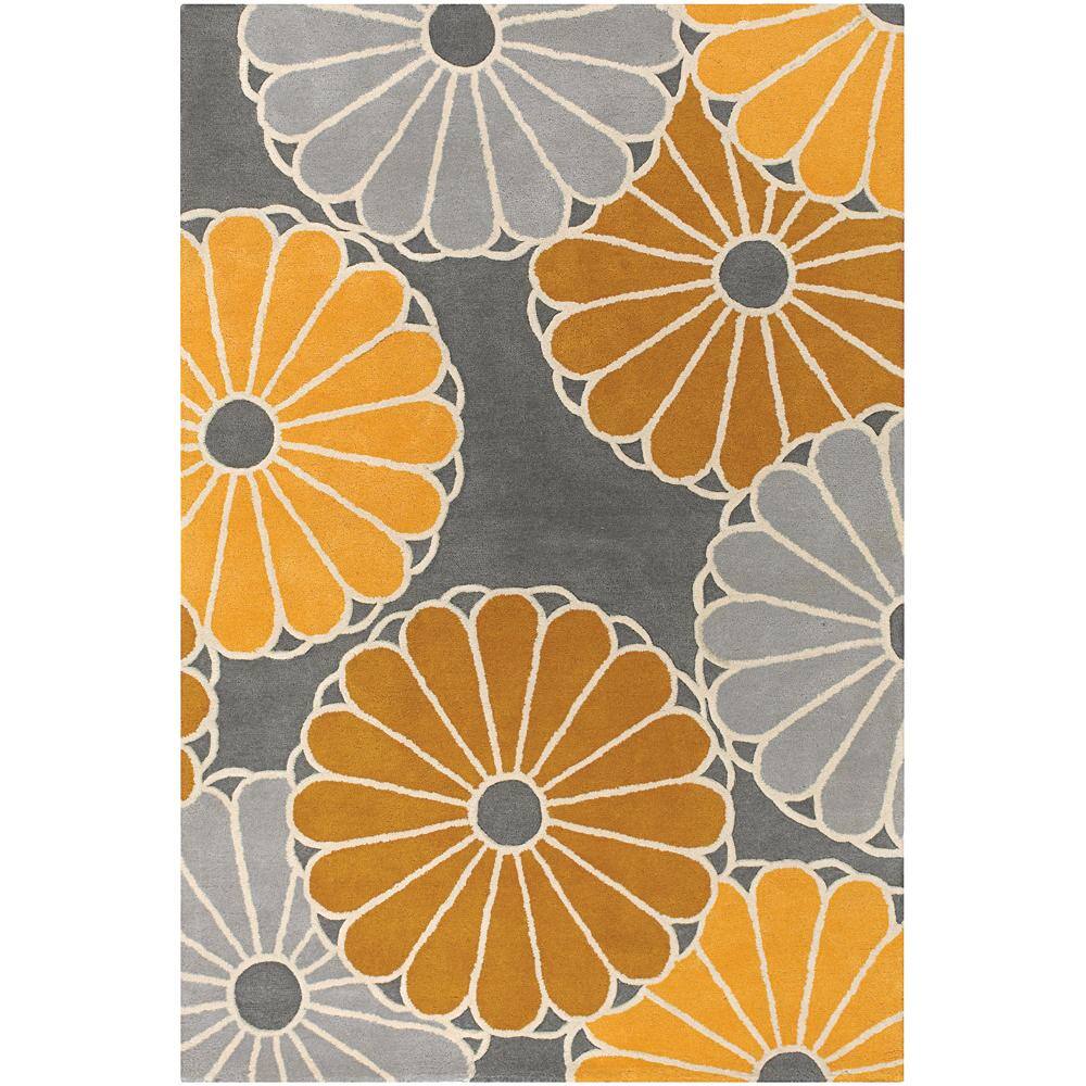 Artist's Loom Hand-tufted Transitional Floral Wool Rug - 3' x 5'