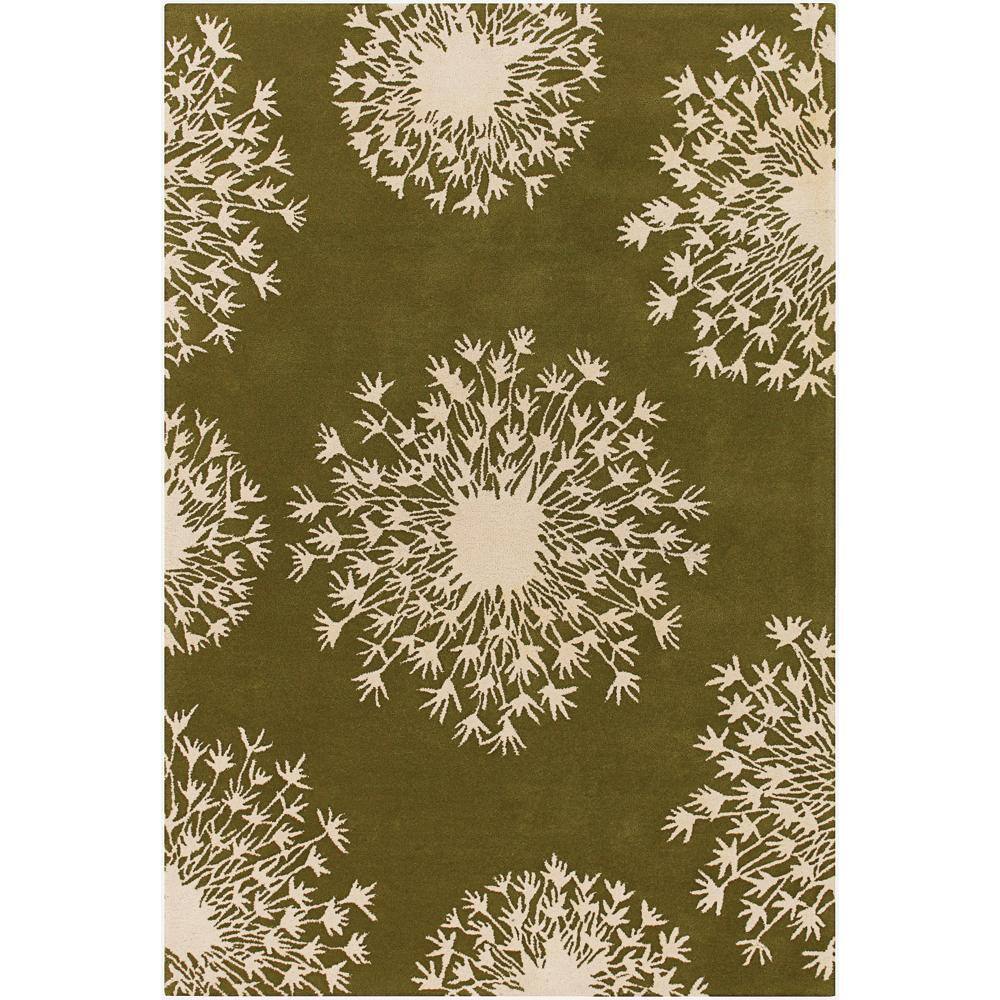 Artist's Loom Hand-tufted Transitional Floral Wool Rug (5'x7'6) - 5' x 7'6"