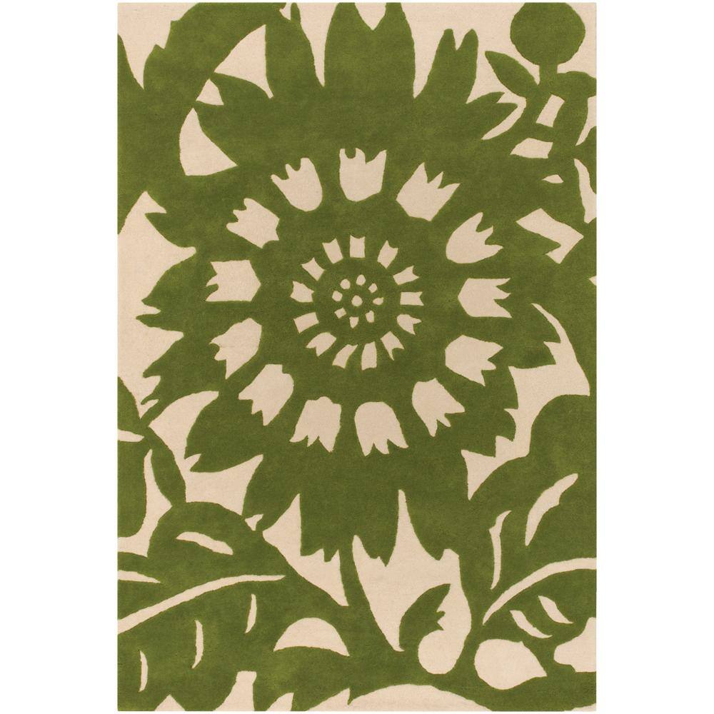 Artist's Loom Hand-tufted Transitional Floral Wool Rug (3'x5') - 3' x 5'