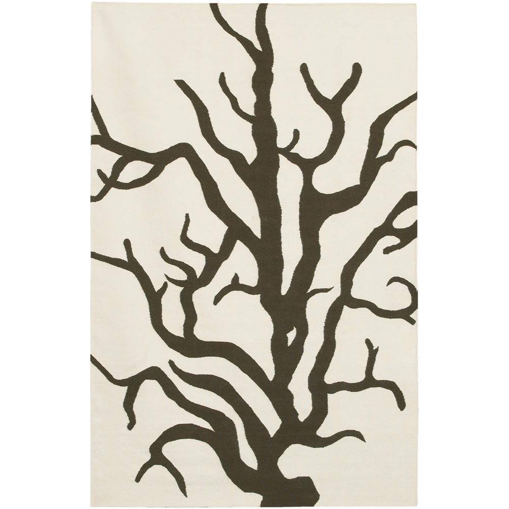 Artist's Loom Hand-woven Transitional Floral Wool Rug (7'9x10'6) - 7'9 x 10'6