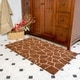 preview thumbnail 2 of 8, Chesapeake Safari 2pc Chocolate & Beige Giraffe Bath Rug Set