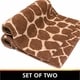 preview thumbnail 8 of 8, Chesapeake Safari 2pc Chocolate & Beige Giraffe Bath Rug Set