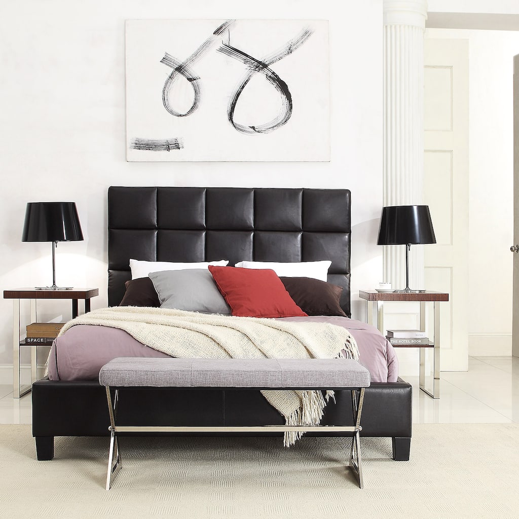 Fenton Column Upholstered Bed by iNSPIRE Q Modern