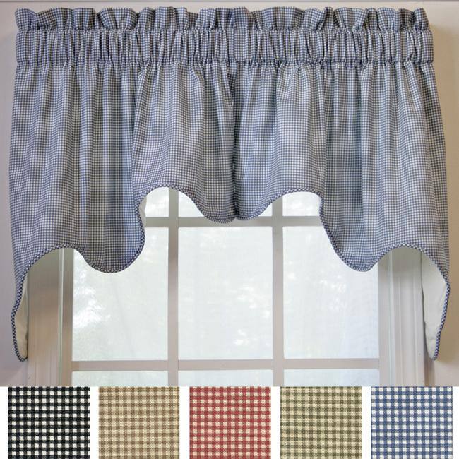Ellis Curtain Logan Check 2-piece Swag Empress Valance