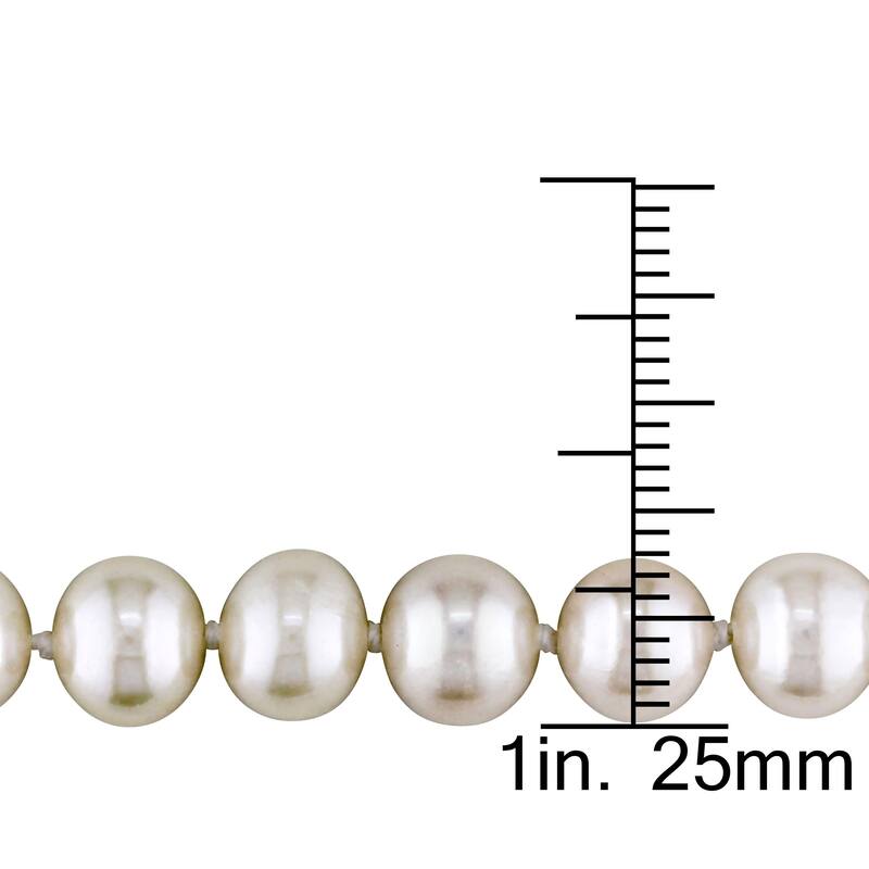 Miadora White Cultured Freshwater Pearl Endless 36-inch Necklace (7.5-8 mm)