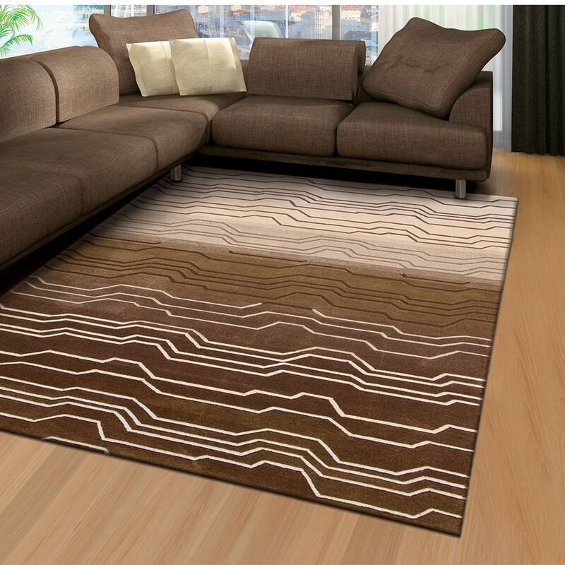 Nourison Contour Modern Abstract Wave Contemporary Hand-tufted Area Rug
