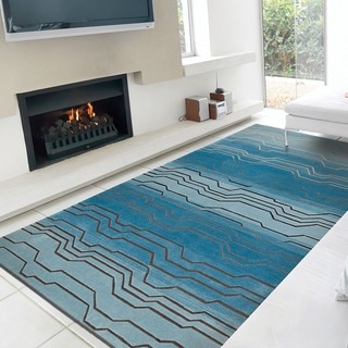 Nourison Contour Modern Abstract Wave Contemporary Hand-tufted Area Rug