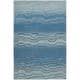 preview thumbnail 2 of 16, Nourison Contour Modern Abstract Wave Contemporary Hand-tufted Area Rug 5' x 7'6" - Blue - Rectangle