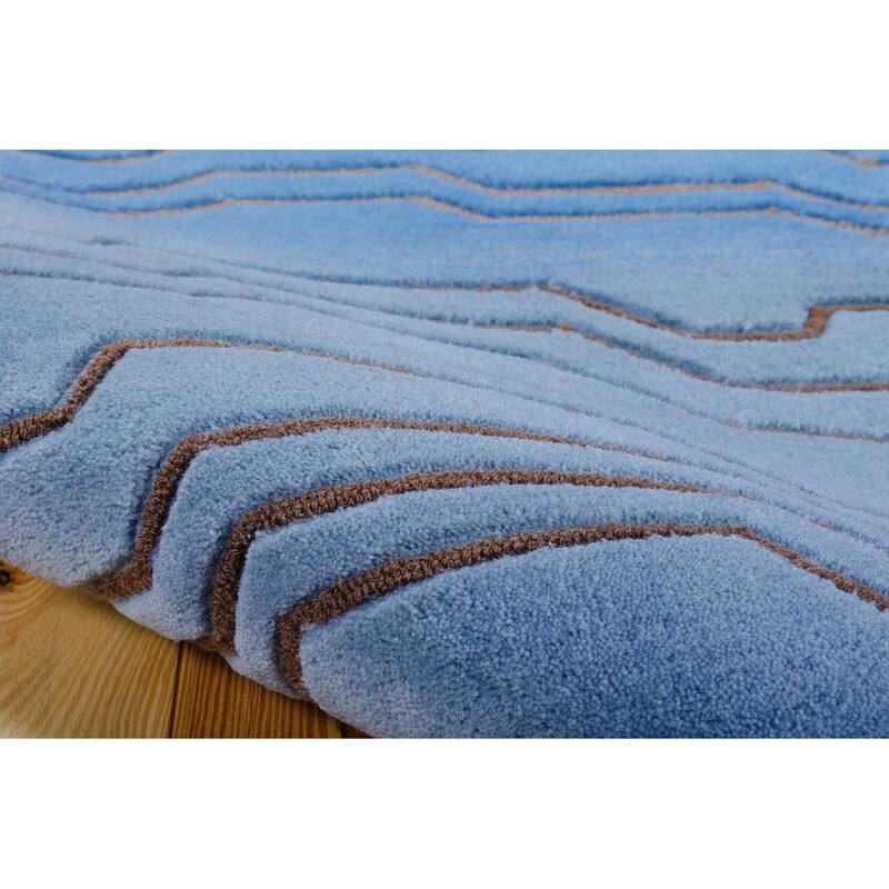 Nourison Contour Modern Abstract Wave Contemporary Hand-tufted Area Rug