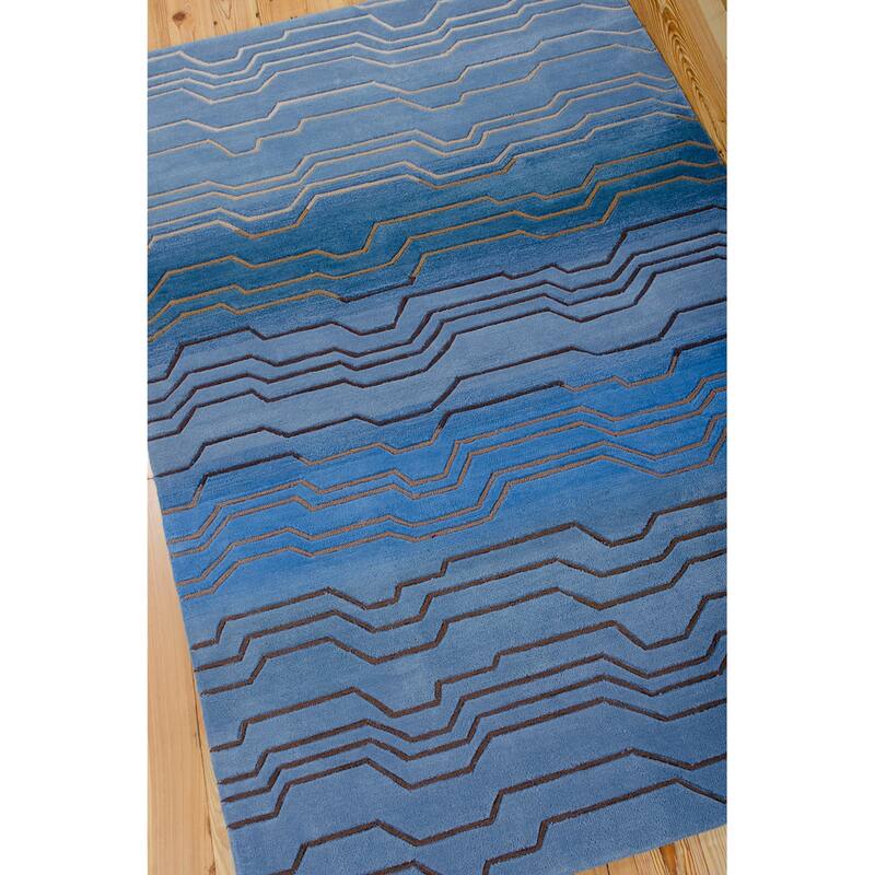 Nourison Contour Modern Abstract Wave Contemporary Hand-tufted Area Rug