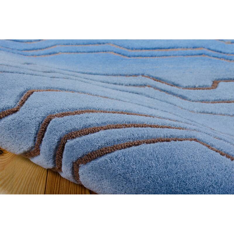 Nourison Contour Modern Abstract Wave Contemporary Hand-tufted Area Rug