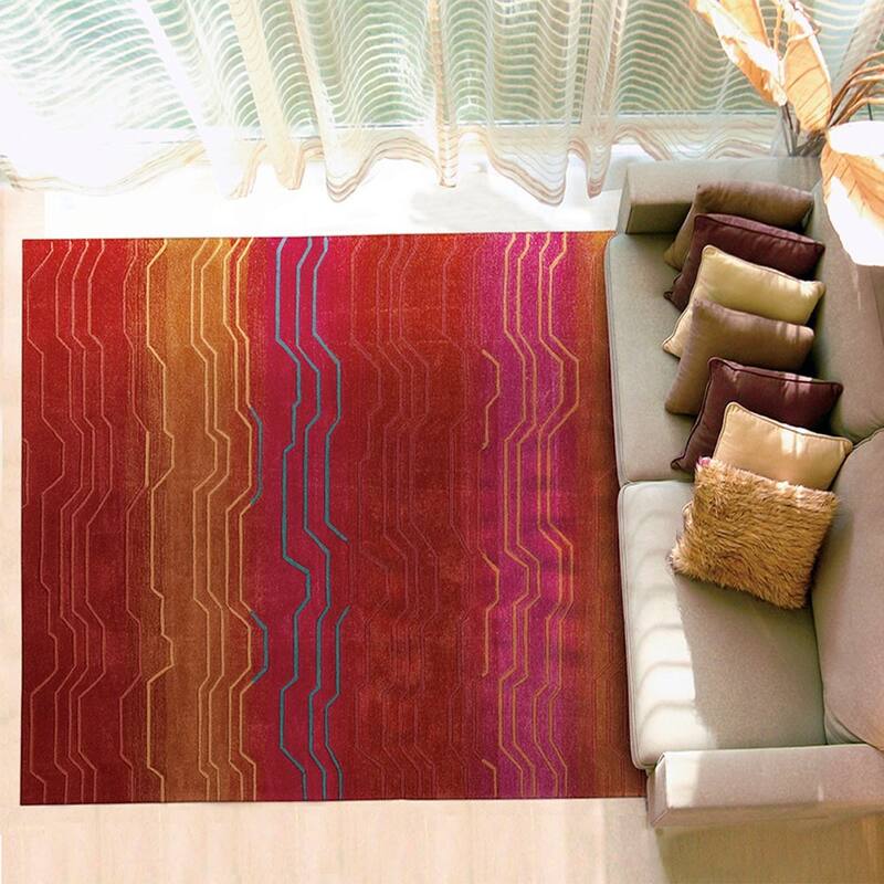 Nourison Contour Modern Abstract Wave Contemporary Hand-tufted Area Rug
