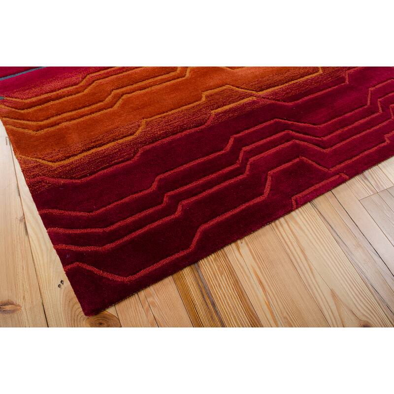 Nourison Contour Modern Abstract Wave Contemporary Hand-tufted Area Rug