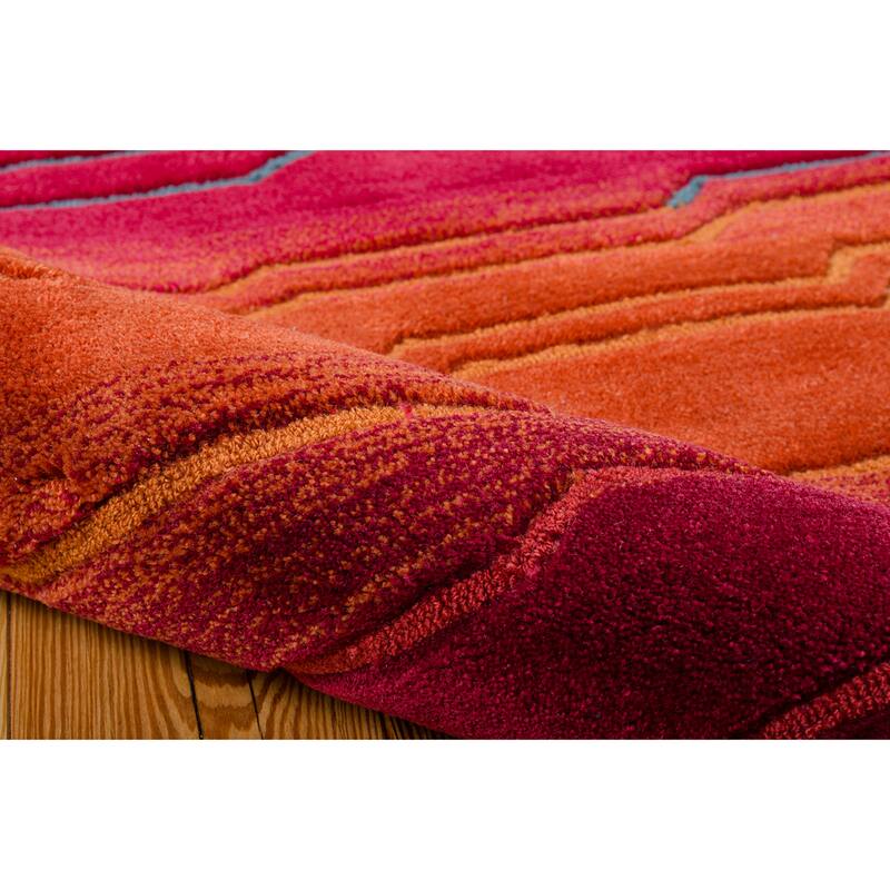 Nourison Contour Modern Abstract Wave Contemporary Hand-tufted Area Rug