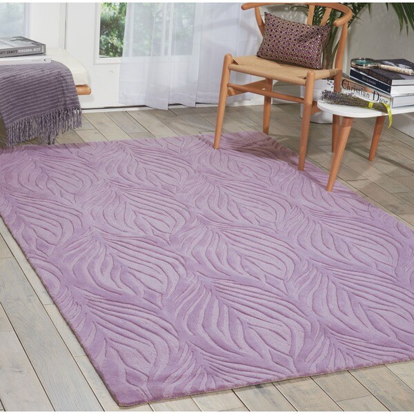 Nourison Hand-tufted Contours Lavender Rug - 5' x 7'6"