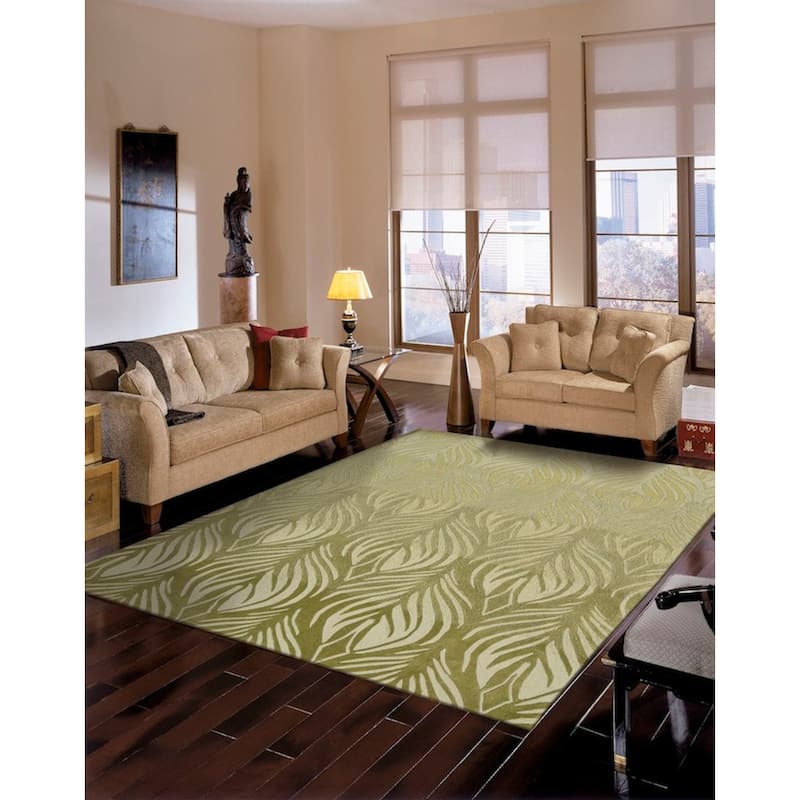 Nourison Contour Oversized Floral Leaf Contemporary Hand-tufted Area Rug