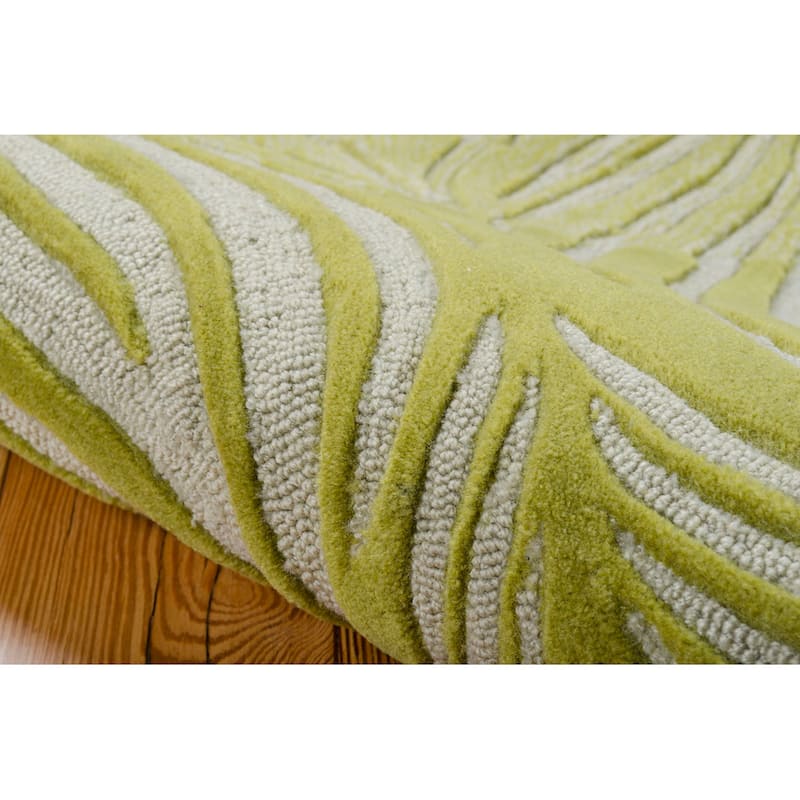 Nourison Contour Oversized Floral Leaf Contemporary Hand-tufted Area Rug