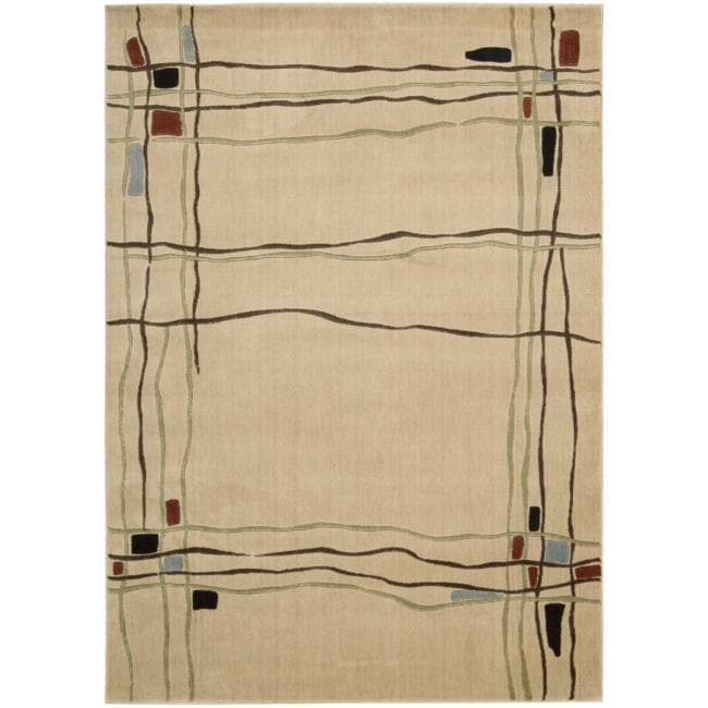 Nourison Monaco Ivory Abstract Rug (79 X 1010)