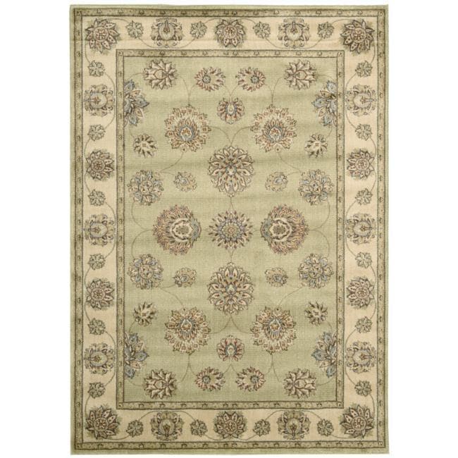 Nourison Monaco Green Geometric Area Rug (53 X 75)