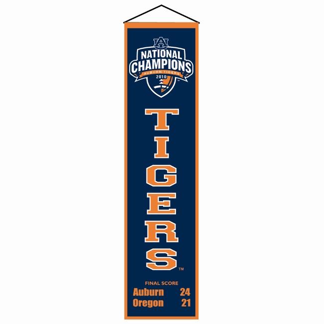 Auburn Tigers 2010 National Championship Wool Heritage Banner