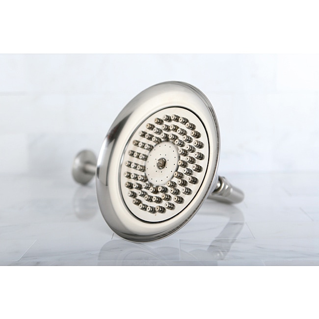 Satin Nickel Vintage Bell 6 in Shower Head With Shower Arm