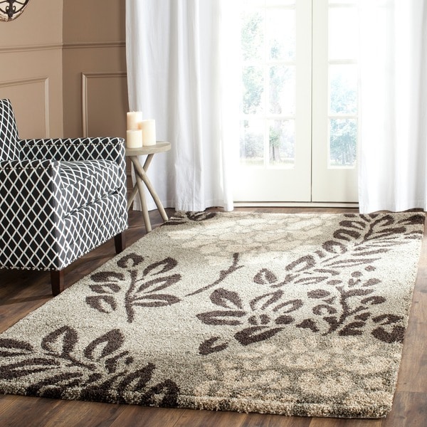 Safavieh Ultimate Smoke/ Dark Brown Shag Rug (53 x 76)