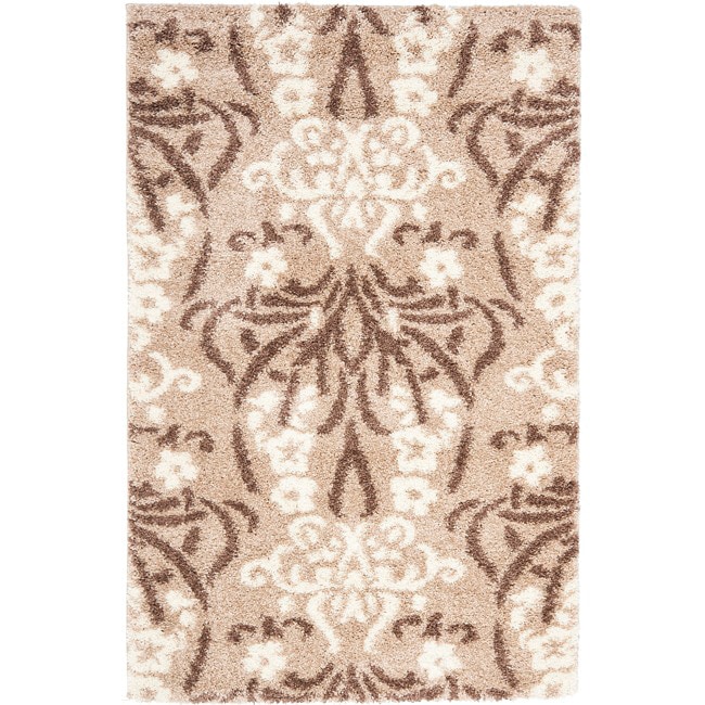 Ultimate Beige/cream Shag Area Rug (4 X 6)