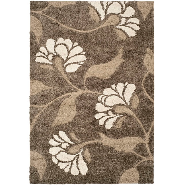 Ultimate Smoke/beige Polypropylene Shag Rug (4 X 6)