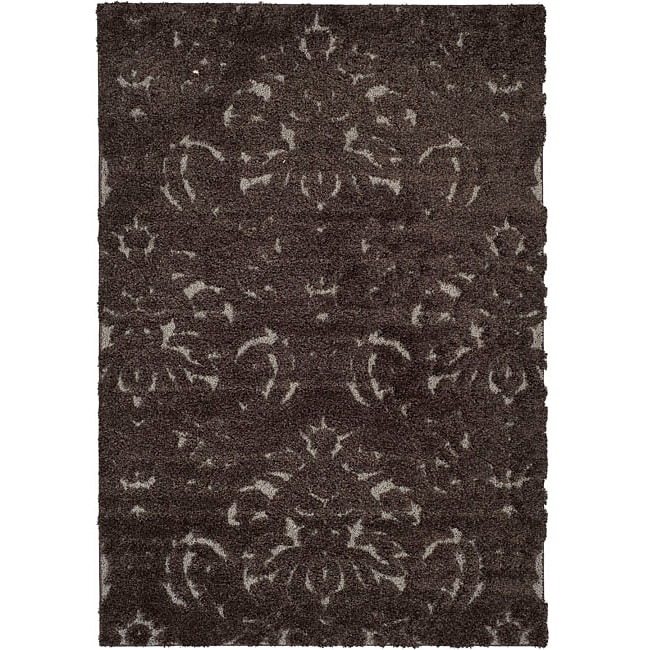 Ultimate Dark Brown/smoke Casual Shag Rug (8 X 10)