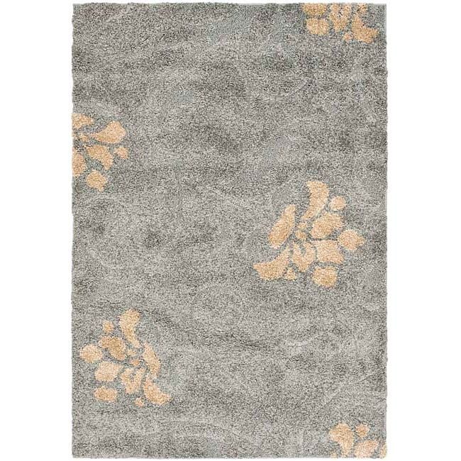 Ultimate Dark Gray/beige Polypropylene Shag Rug (53 X 76)