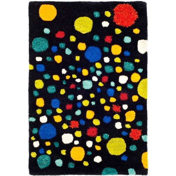 Safavieh Handmade Soho Space Modern Abstract Black Wool Rug - 2' X 3'