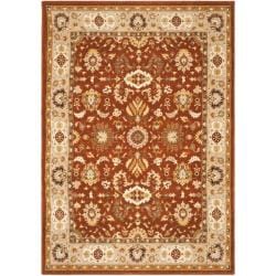 Handmade Majesty Rust/ Beige New Zealand Wool Rug (8' x 11'2) Safavieh 7x9   10x14 Rugs