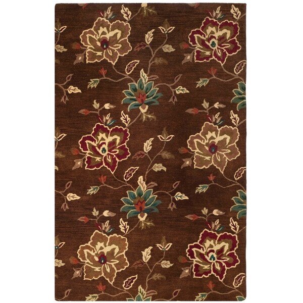 Safavieh Handmade Jardine Gardens Brown Wool Rug - 9' x 12'