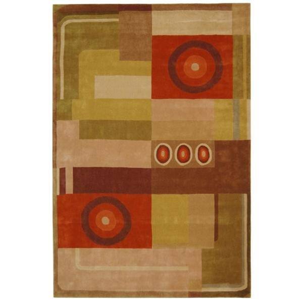 SAFAVIEH Handmade Rodeo Drive Niang Mid-Century Modern Abstract Wool Rug