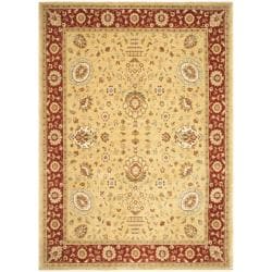 Handmade Majesty Gold/ Red New Zealand Wool Rug (5'3 x 7'6) Safavieh 5x8   6x9 Rugs