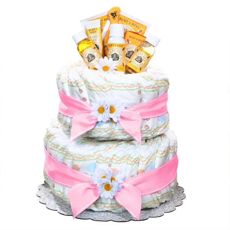 Girls Burts Bees Diaper Cake