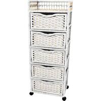 Handmade Wood and Natural Fiber Chest on Wheels