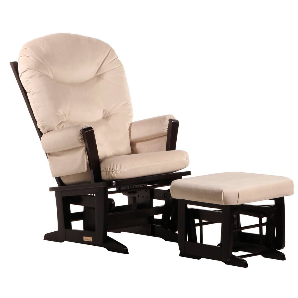 Dutailier Beige Microfiber Glider Chair/ Ottoman Set