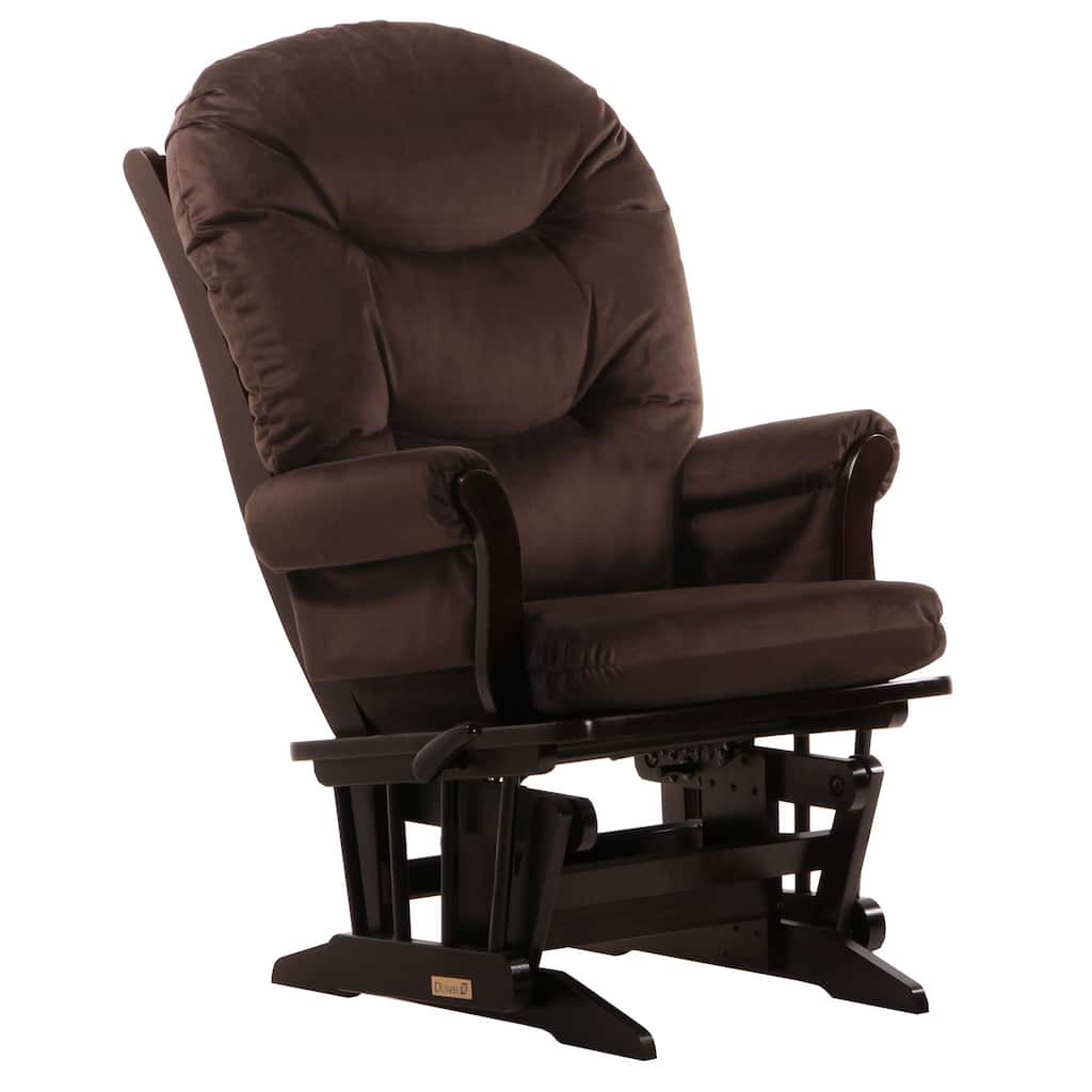 Dutailier Espresso Wood Glider with Foam Cushions