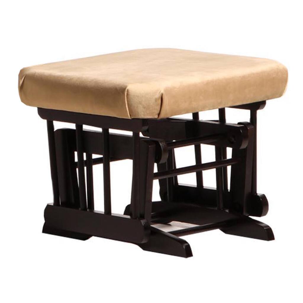 Dutailier Light Brown Microfiber Glider Ottoman
