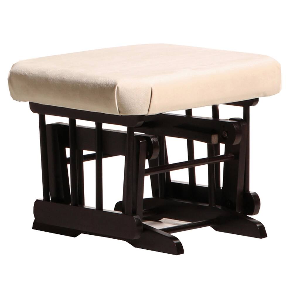 Dutailier Espresso/Light Beige Ottoman for Sleigh & Colonial Gliders