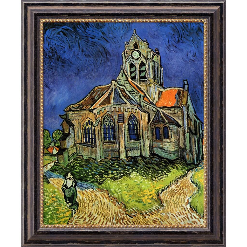 Vincent Van Gogh 'Church at Auvers' Framed Canvas Art