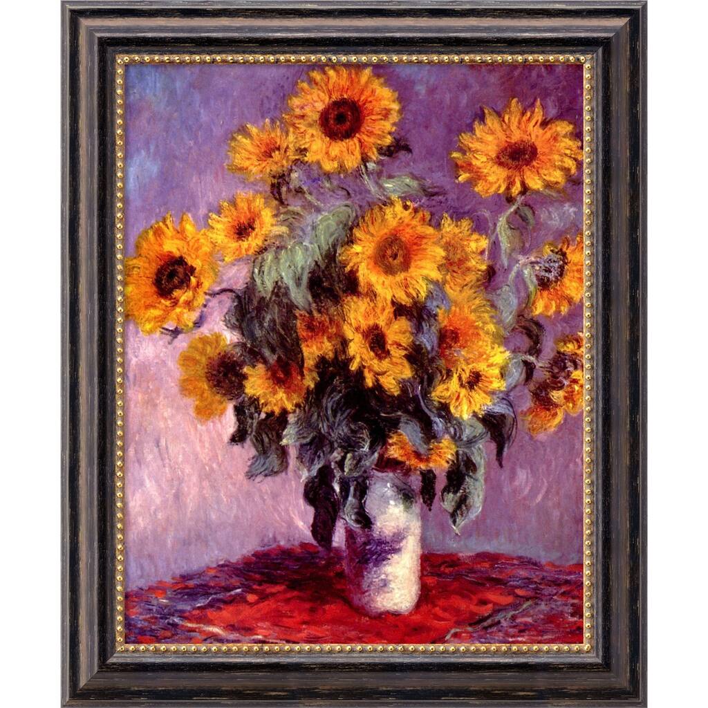 Claude Monet 'Sunflowers, 1881' Framed Art Canvas